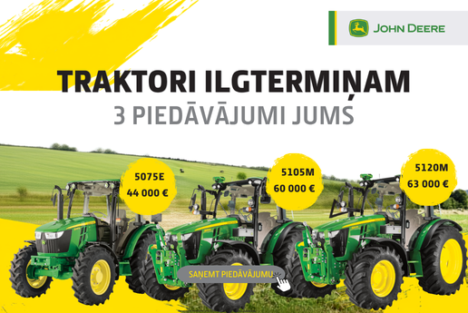 John Deere traktori mazām un jauktām saimniecībām
